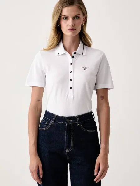 Tricou polo Aeronautica Militare alb