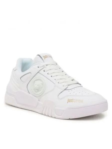 Just Cavalli De piele sneakers alb