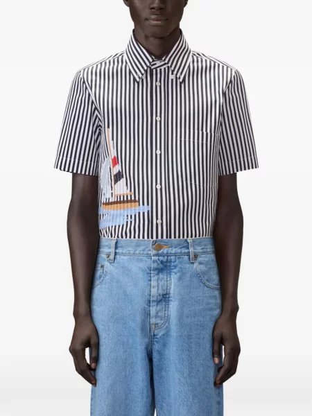 Cămașă Thom Browne albastru