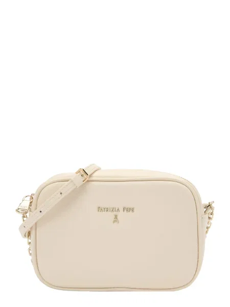PATRIZIA PEPE Torba za čez ramo naravno bela