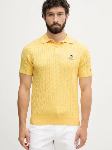 Tricou polo Tommy Hilfiger galben
