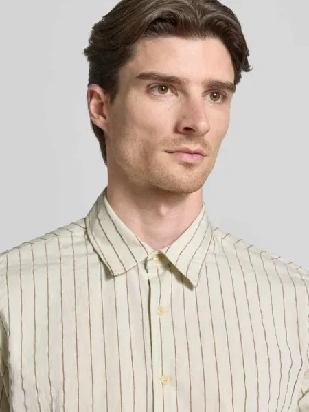 Koszula casualowa z domieszką krój regular fit model REDFORD' Guess beżowa
