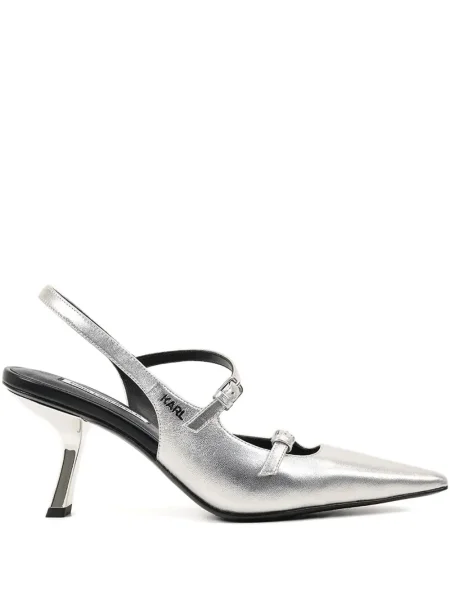 Pantofi cu toc Karl Lagerfeld cu cataramă slingback