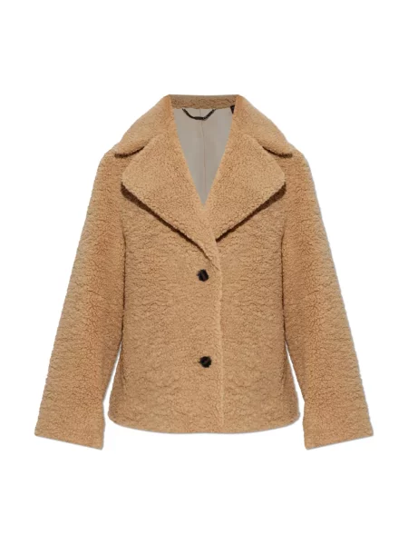 Kurtka Allsaints typu teddy beżowa