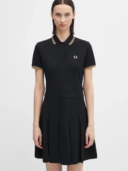 Fred Perry rochie din mini evazați negru