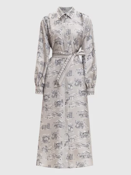 Сукня-сорочка MXMCARBONE із шовку Max Mara бежева