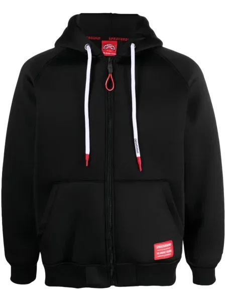 Hanorac cu glugă Sprayground cu imagine negru