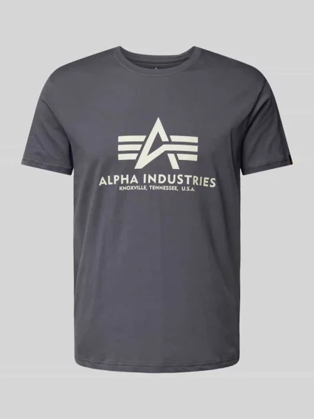 T-shirt Alpha Industries Basic T-Shirt Grey Black M czarna