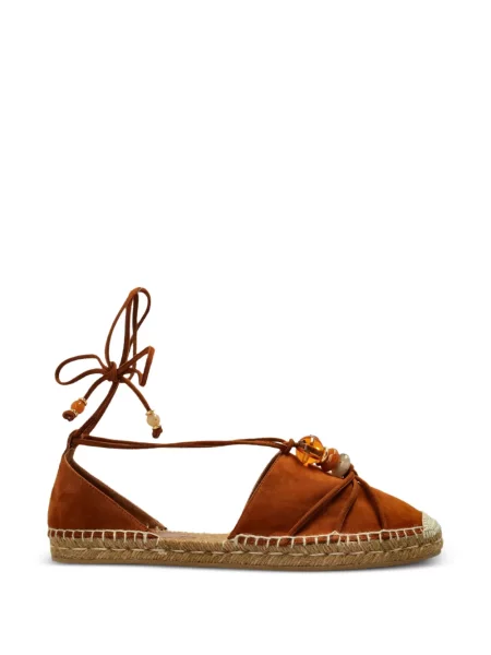 Bőr balerina Jimmy Choo barna