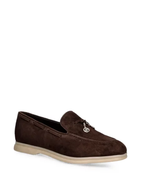 Pantofi loafer Guess din piele de căprioară maro