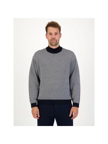 Sweter z golfem Emporio Armani wełniany do golfa niebieski
