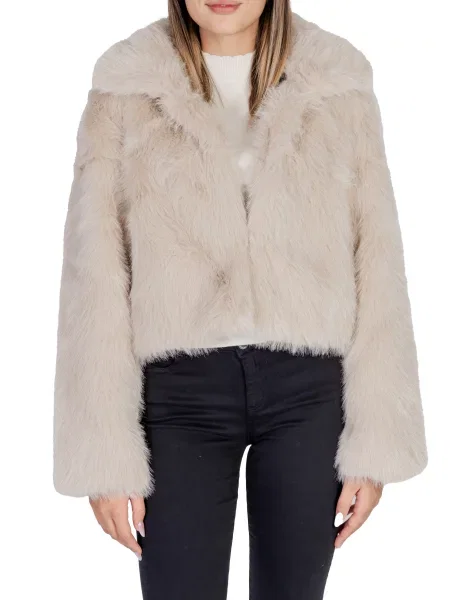 Futro Only z futerkiem beżowe