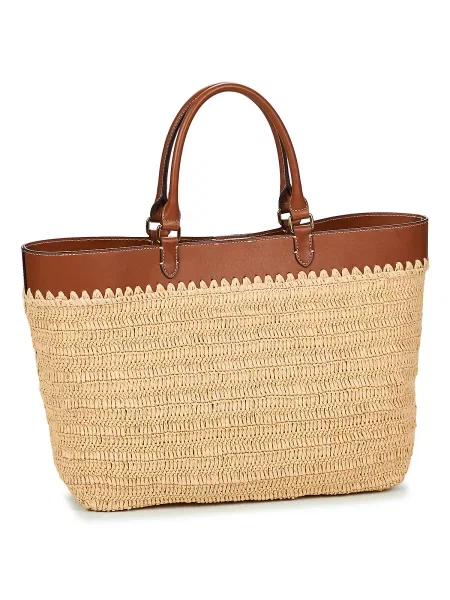 Shopper kabelka Lauren Ralph Lauren hnedá