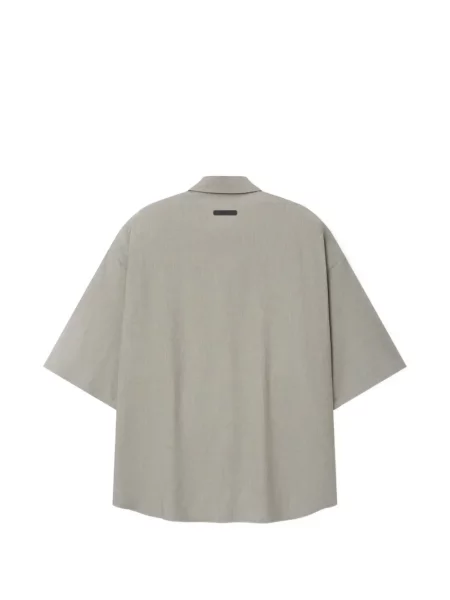 Копринена риза Fear Of God Essentials сиво