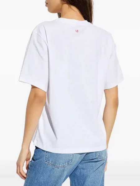 Tricou Victoria Beckham cu imagine alb