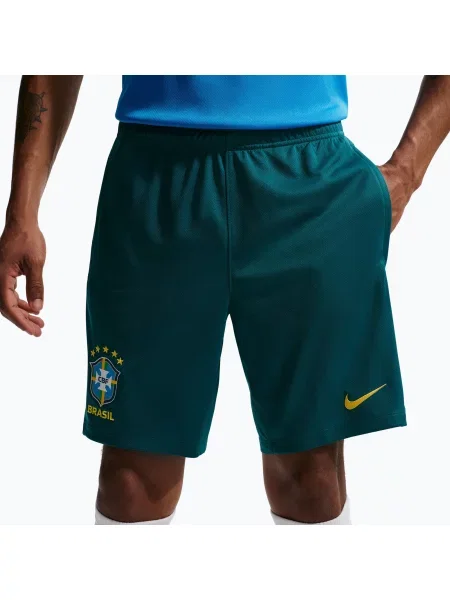 Fotbalové šortky Nike Brazil Strike geode teal/light mint/midwest gold zelené