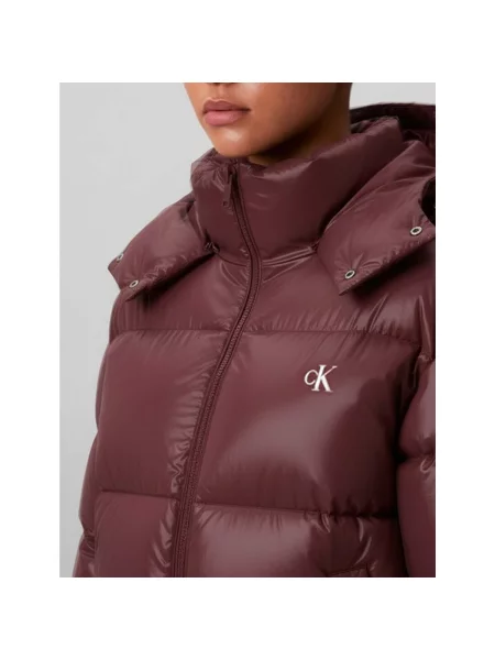 Geacă de blugi Calvin Klein Jeans roșu