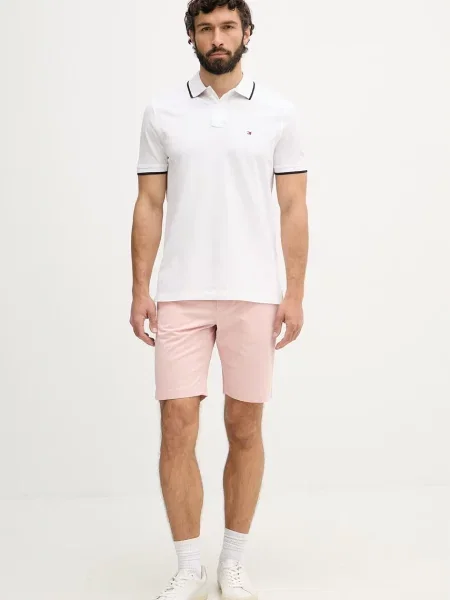 Tommy Hilfiger šortky pánske s elastanom ružová