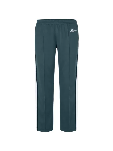 Pantaloni New Era Cap cu dungi alergare cu autograf verde