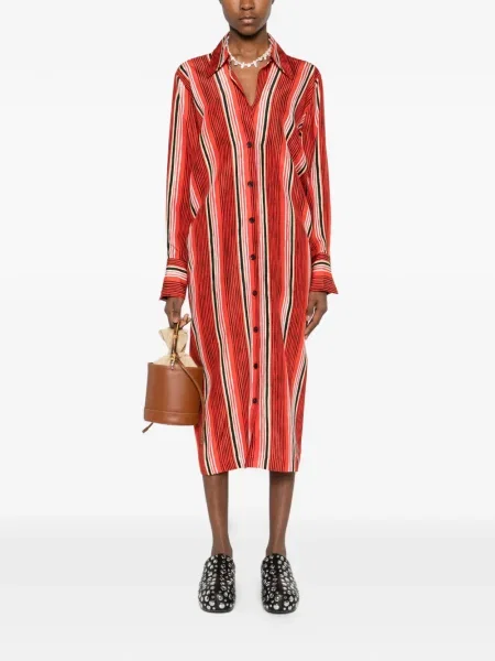 Костюм миди рокля Proenza Schouler до коляното червено
