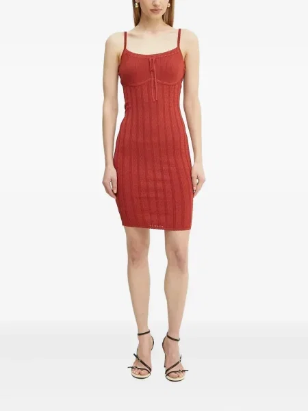 Rochie mini Guess tricotate portocaliu