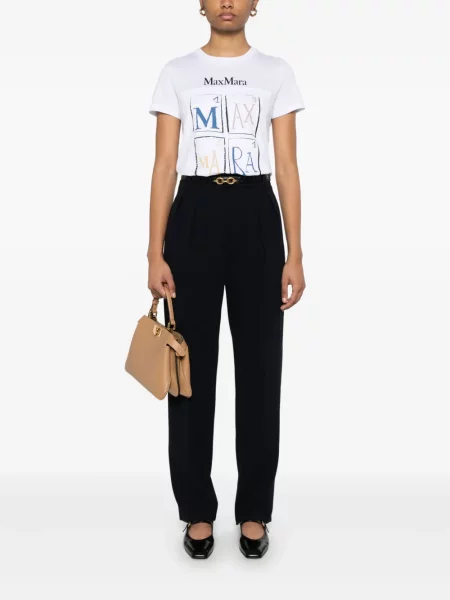 Pantaloni Max Mara albastru