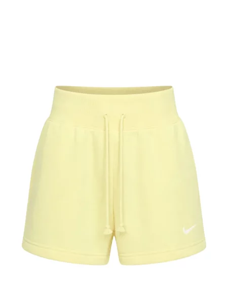 Pantaloni scurți Nike alergare cu talie înaltă în carouri albastru