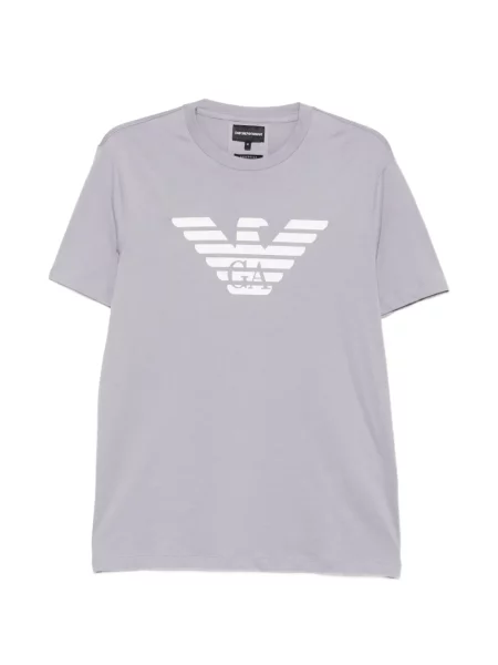 Tricou Emporio Armani cu imagine gri