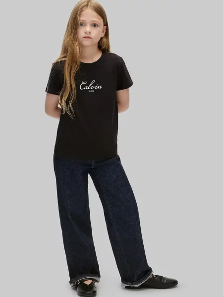 Calvin Klein Jeans тениска за деца от черно