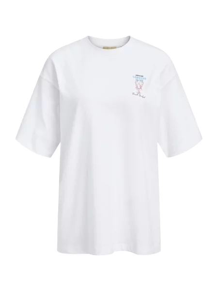 JJXX Tricou JXMillow albastru deschis / roșu-violet / negru alb