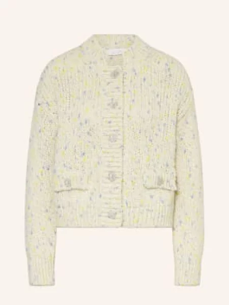 Rich & Royal Sweter Z Błyszczącą Przędzą gelb biały