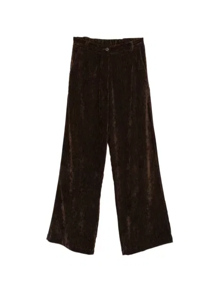 Pantaloni Virginia Bizzi de catifea cord maro