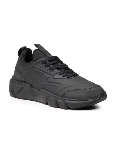 Sneakersy Calvin Klein sznurowane koronkowe czarne