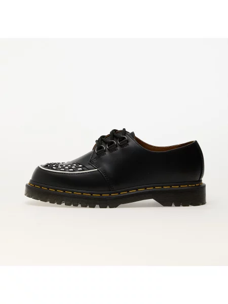 Кожени половинки обувки Dr. Martens Ramsey с равна подметка черно