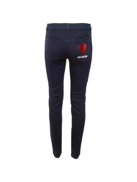 Κοκαλιάρης skinny τζιν Love Moschino σχέδιο με πέντε τσέπες μπλε