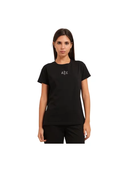 Koszulka Armani Exchange z logo czarna