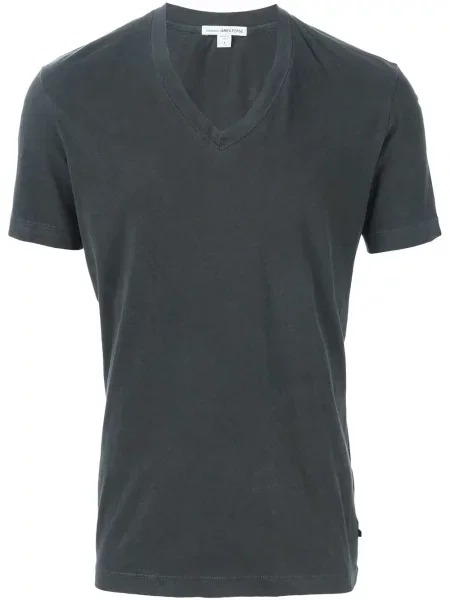 Tricou James Perse cu decolteu în V gri