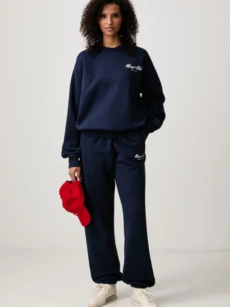 Sporty & Rich Club Script pantaloni de trening din pentru femei