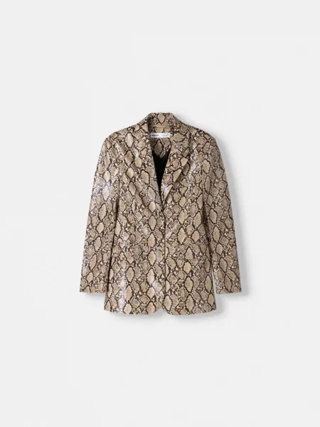Bershka Blazer kit / temno rjava črna