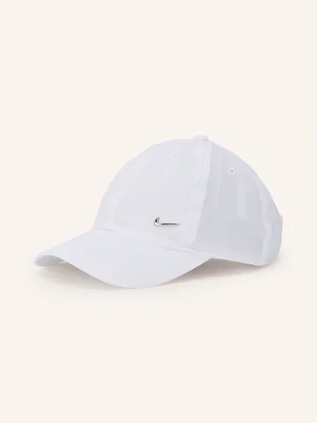 Dziecięca czapka z metalowym logo Swoosh Nike Dri-FIT Club Biel biała
