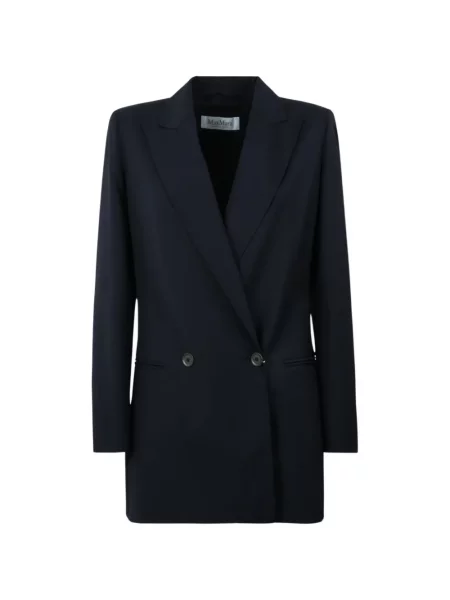 Sacou Max Mara cu două rânduri de nasturi albastru