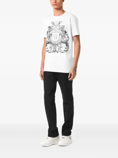 Tricou Billionaire cu imagine alb