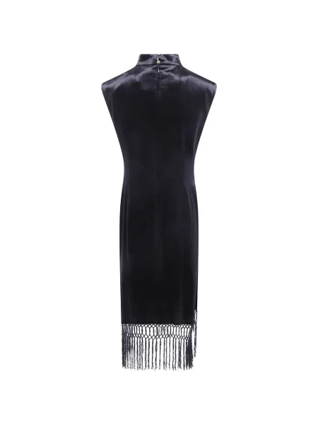 Rochie midi Hui Milano cu broderie negru