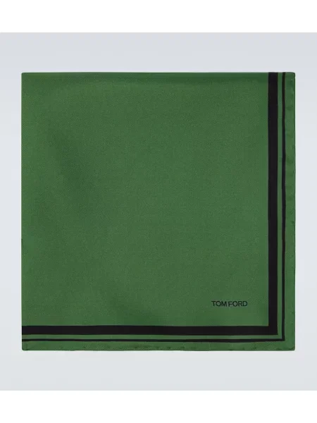 Svilen šal Tom Ford s potiskom zelena