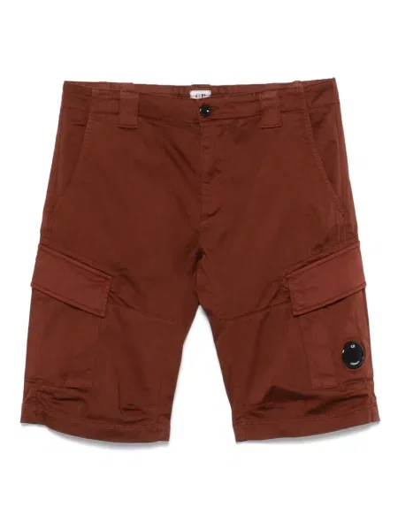 Pantaloni scurți cargo C.p. Company din satin maro