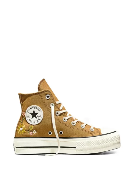 Sneakerși Converse Chuck Taylor All Star cu broderie maro