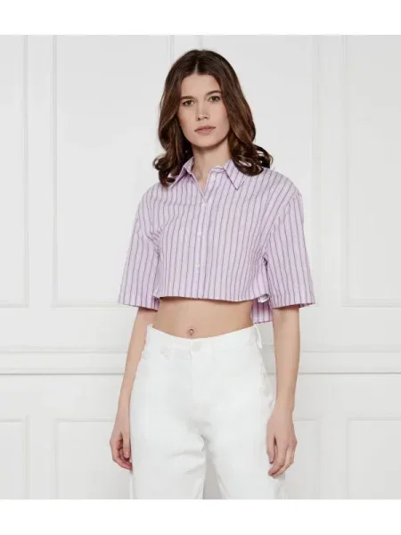 Patrizia Pepe Cămașă | Cropped Fit roz