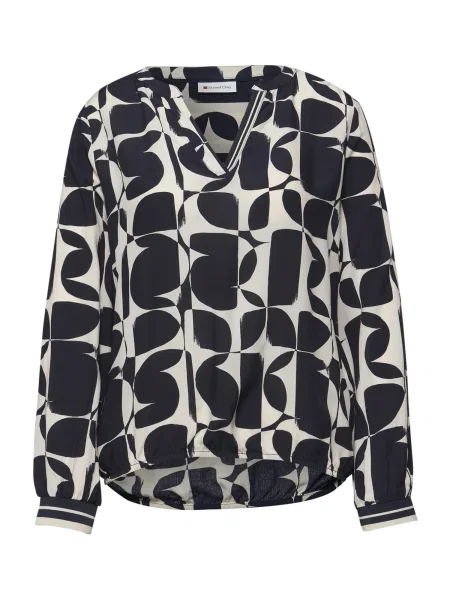 STREET ONE Bluză albastru închis alb