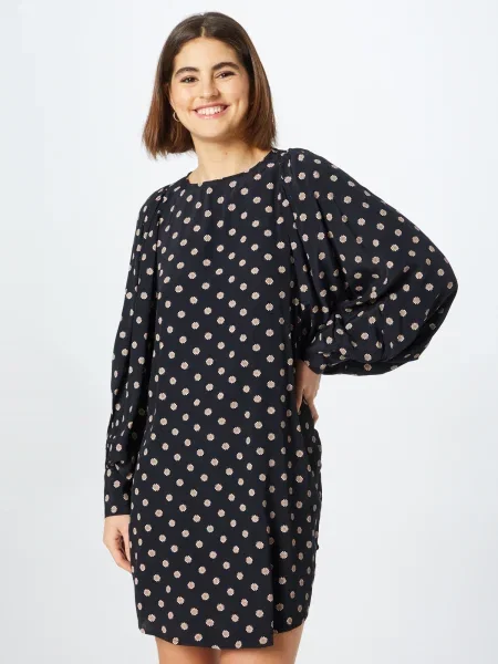Oasis Rochie negru pielii / albastru deschis alb