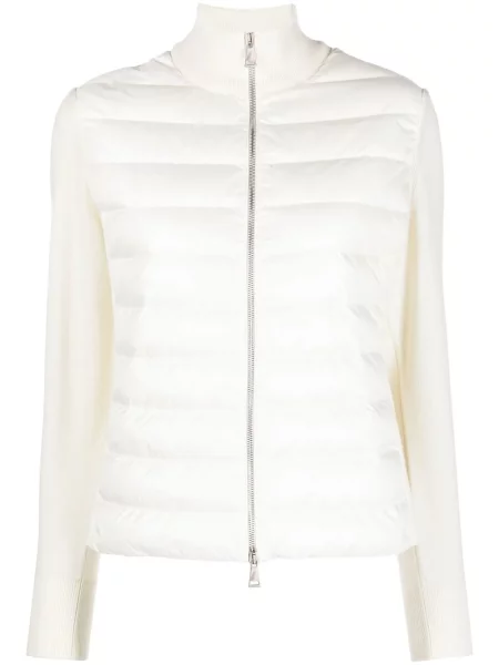 Pikowany kardigan Moncler biały